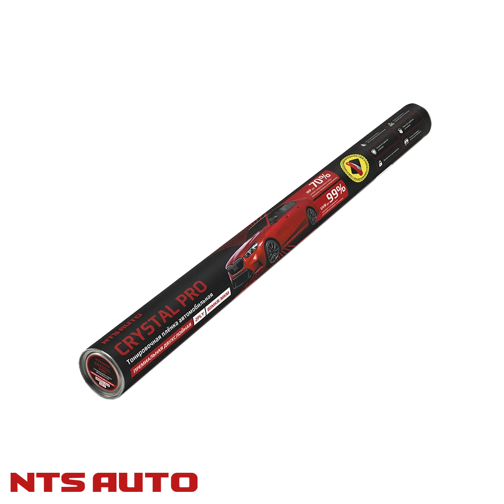 Тонировочная пленка в тубусе 2 мил 10% 0,5мX3м серия CRYSTAL PRO 